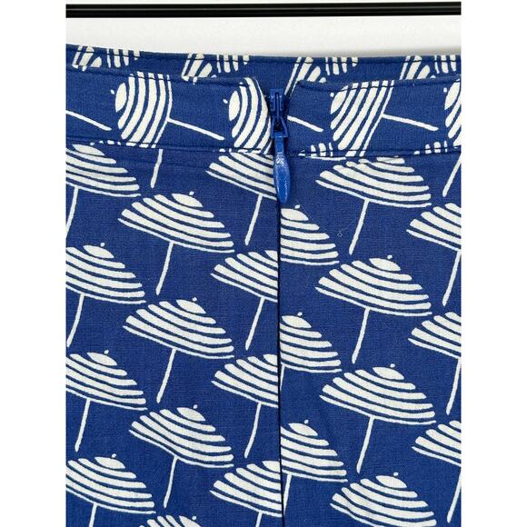 Boden A Line Mini Skirt Blue & White Umbrella Print Twee Kidcore Colorful Size 8 - Picture 4 of 9